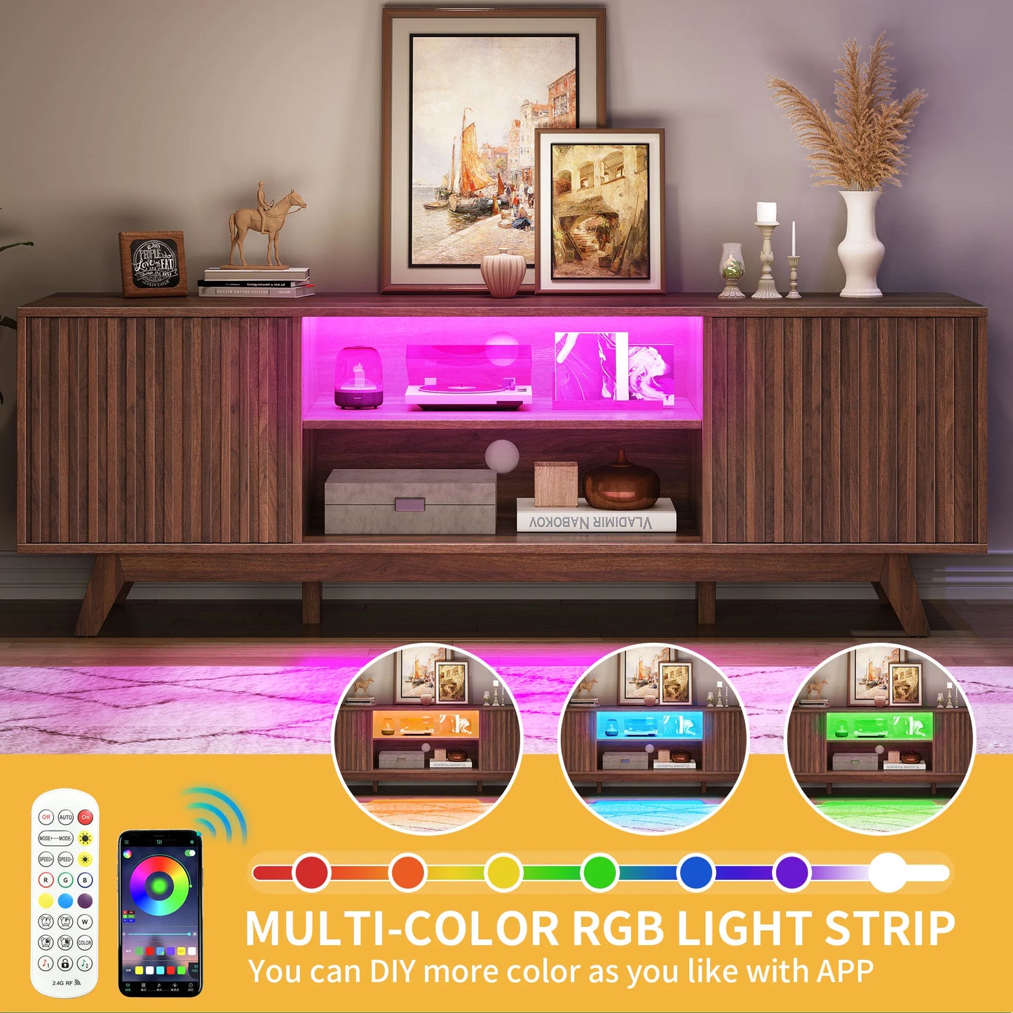 Modern TV Stand with RGB