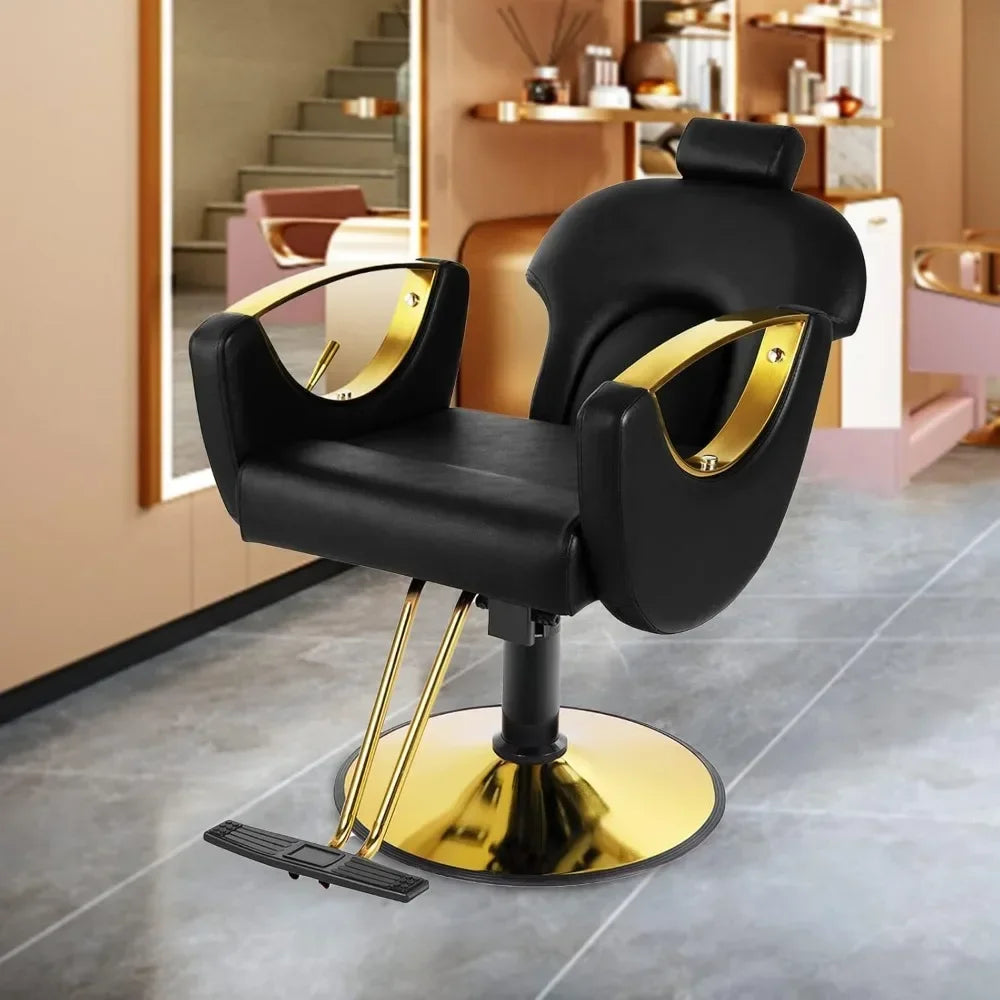 Luxura Elite Salon Chair: Premium Hairdressing & Shaving Throne