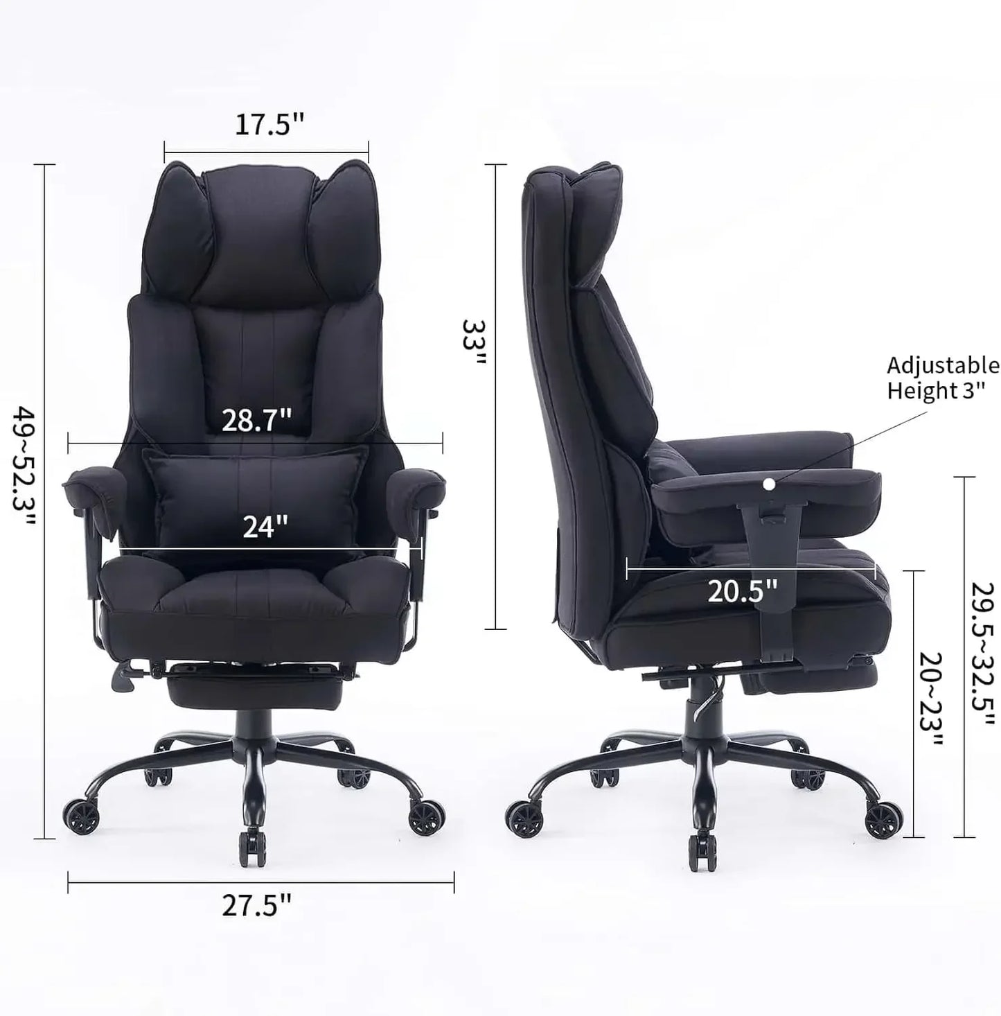 High Back Executive Chair with Footrest