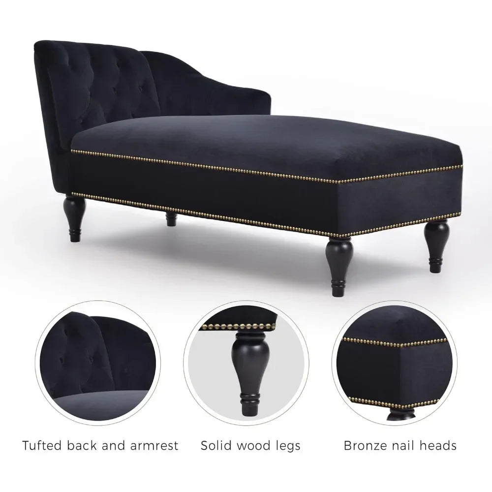 Velvet Chaise Lounge Chair