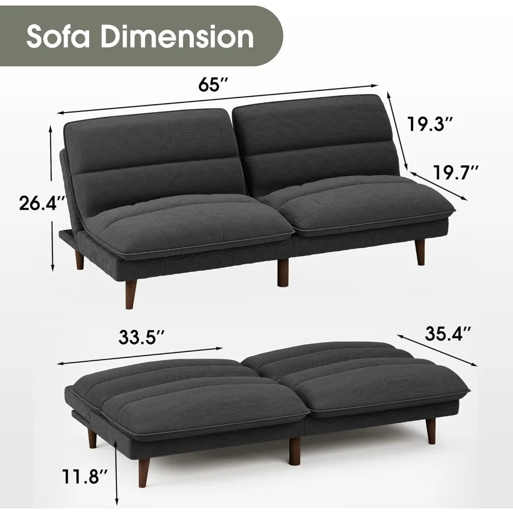 Corduroy Convertible Sofa Bed